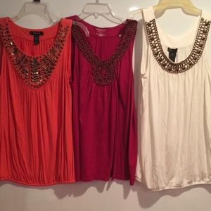 Women’s embroidered tank tops